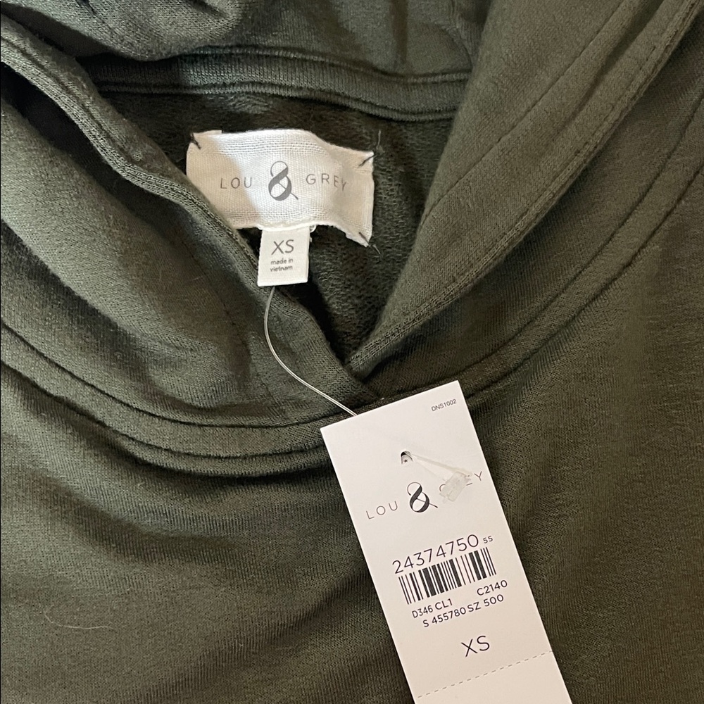 Lou & Grey Olive Green Hooded Pullover Dress - Picture 2 of 5